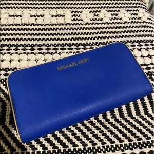 Michael kors Saffiano leather wallet blue
